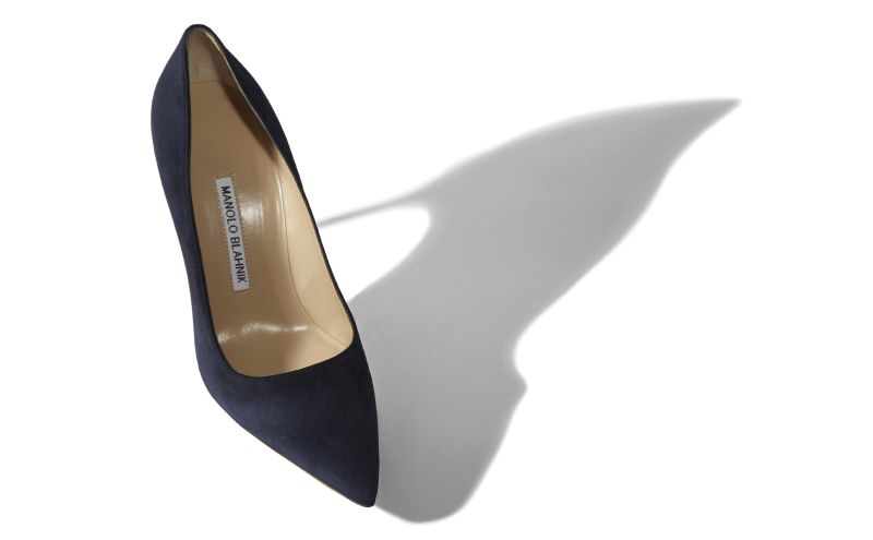 Bb 70, Navy Suede Pointed Toe Pumps - AU$1,115.00 