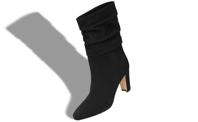 Calasso, Black Suede Knee High Boots - US$1,135.00