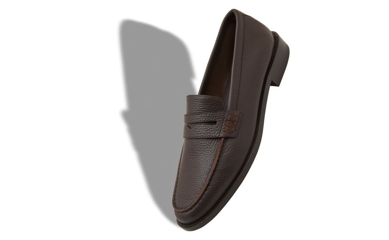 Perry, Dark Brown Calf Leather Penny Loafers - AU$1,445.00