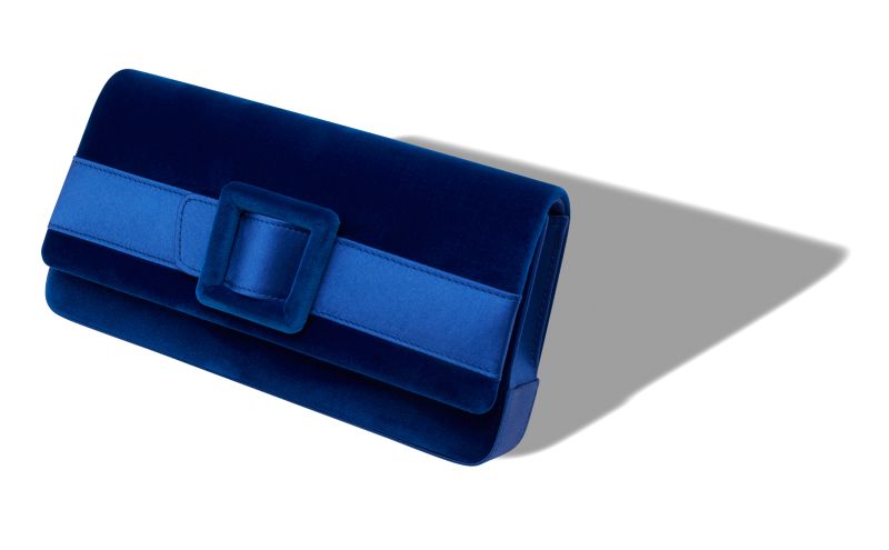 Maygot, Blue Velvet Buckle Clutch - £1,325.00 