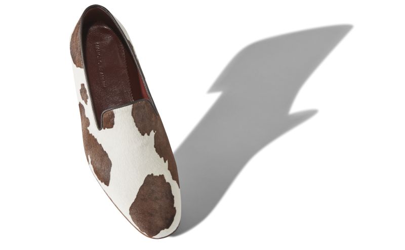 Mario, Cow Print Calf Hair Loafers - AU$1,555.00 