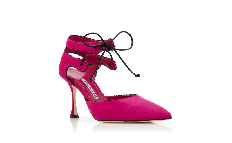 Osmana, Pink Suede Pinking Detail Pumps - CA$1,485.00