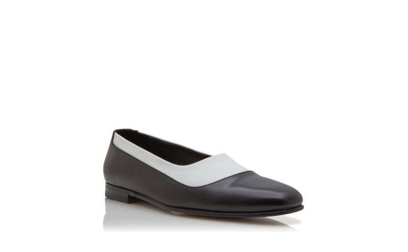 Larch, Black and White Calf Leather Loafers - US$945.00