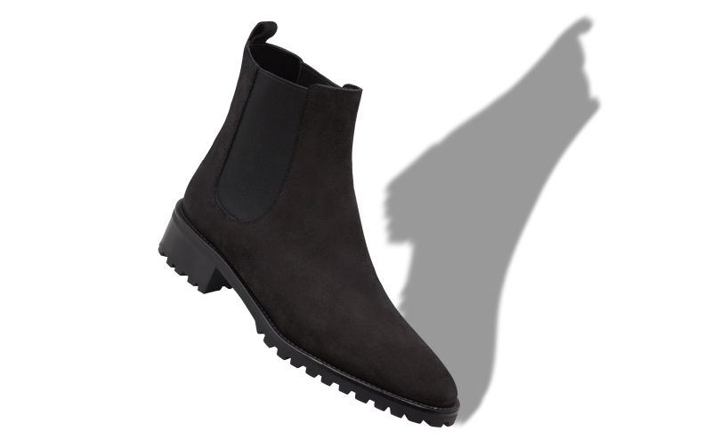 Chelata, Black Suede Chelsea Boots - AU$1,435.00 