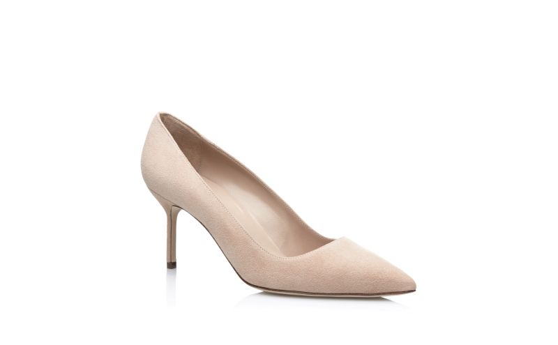 Bb 70, Nude Suede Pointed Toe Pumps - CA$945.00