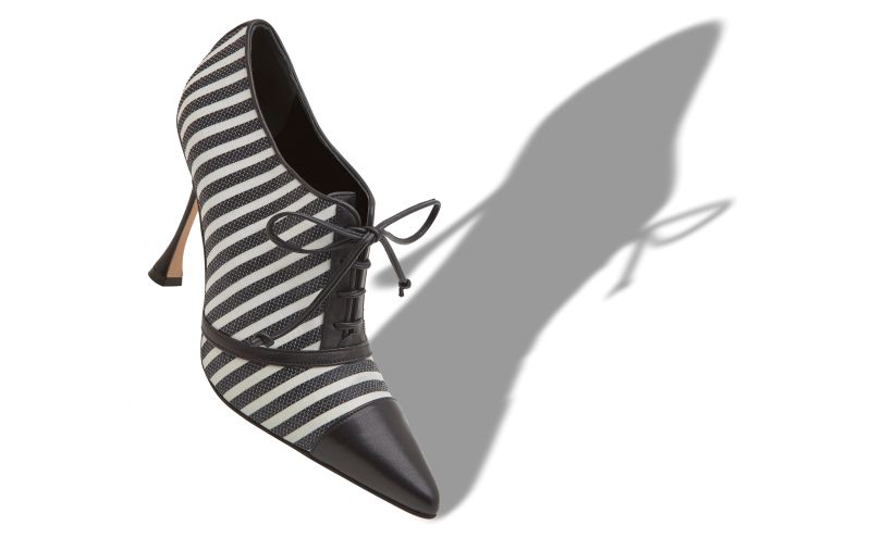 Houzamclo, Black and White Cotton Shoe Booties - €995.00 