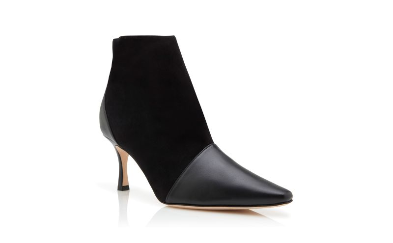 Botiyepla, Black Suede Pointed Toe Ankle Boots - US$1,235.00