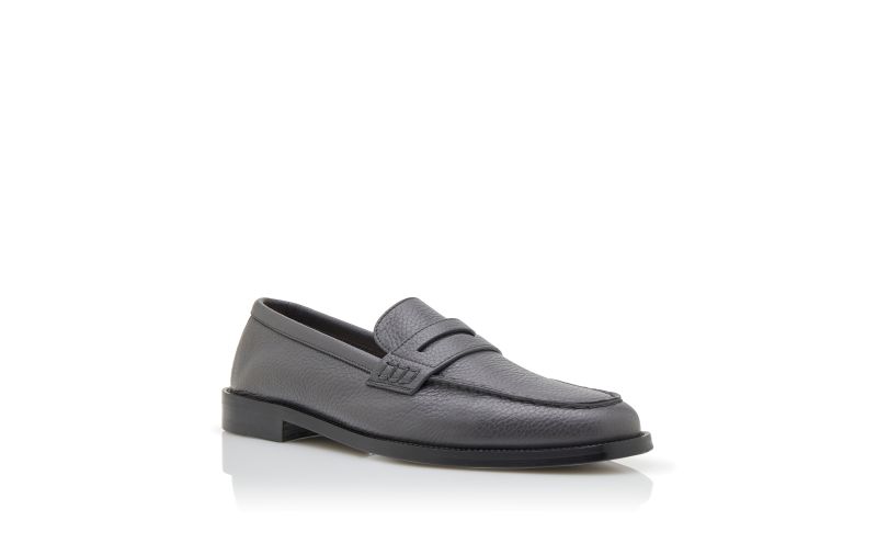 Perry, Dark Grey Calf Leather Penny Loafers - £363.00