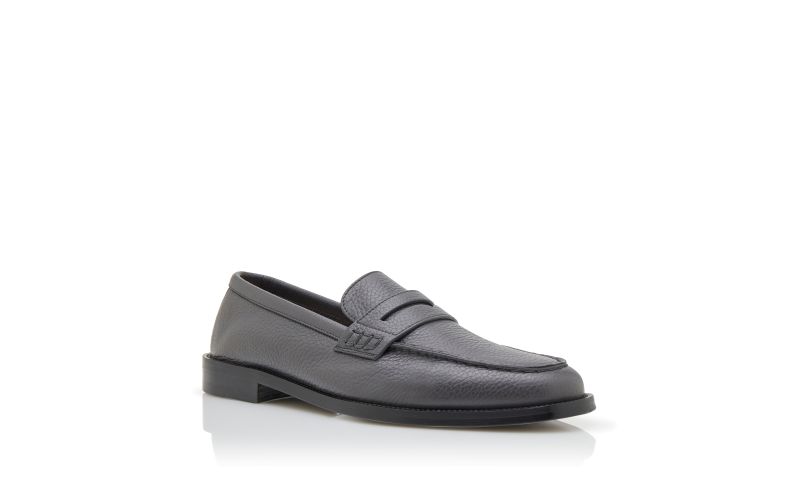 Perry, Dark Grey Calf Leather Penny Loafers - £725.00