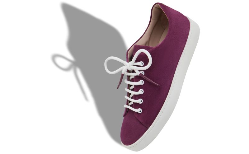 Semanado, Purple Suede Lace-Up Sneakers - £263.00