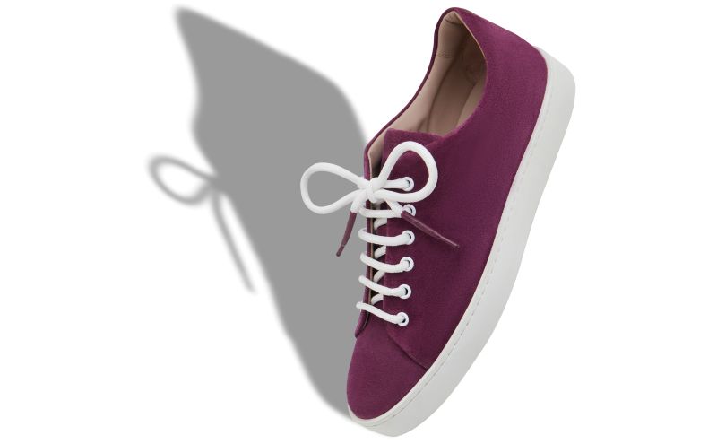 Semanado, Purple Suede Lace-Up Sneakers - £525.00