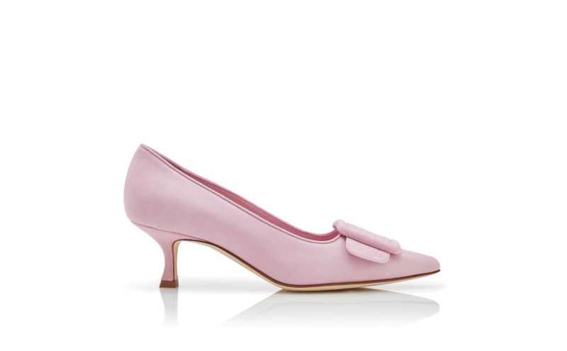 Side view of Maysalepump 50, Purple Suede Buckle Detail Pumps
 - CA$1,095.00