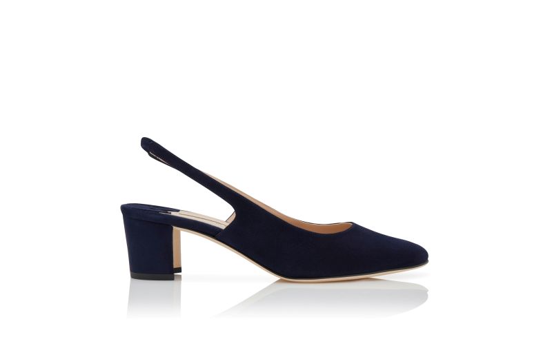 Buy Navy Blue Forever Comfort® Leather Slingback Low Block Heels from the  Next UK online shop