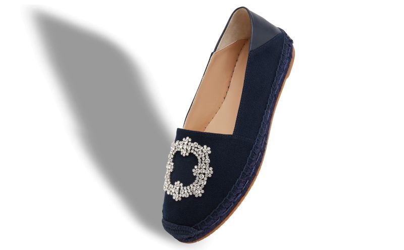 Hangrilla, Navy Blue Cotton Espadrilles  - US$1,085.00