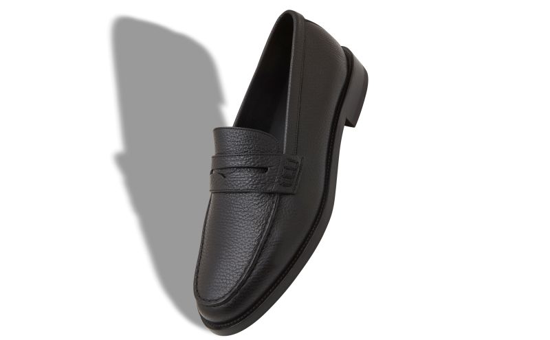 Perry, Black Calf Leather Penny Loafers - CA$1,345.00