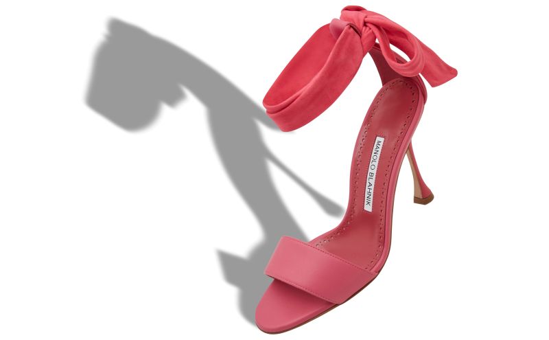 Chastana, Pink Nappa Leather Bow Detail Sandals - US$945.00