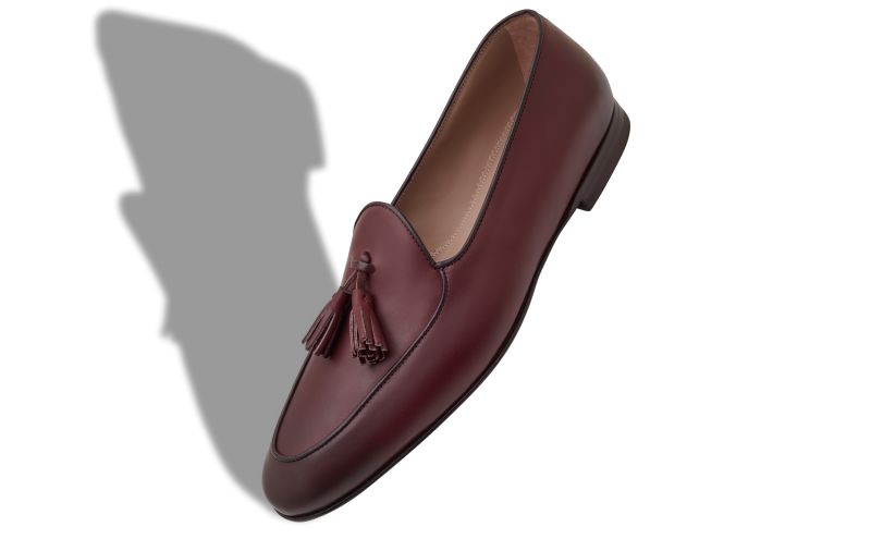 Lennox, Burgundy Calf Leather Loafers - CA$1,385.00