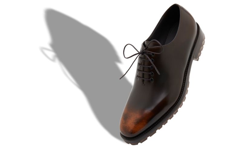 Newley, Brown Calf Leather Lace-Up Shoes - US$1,045.00