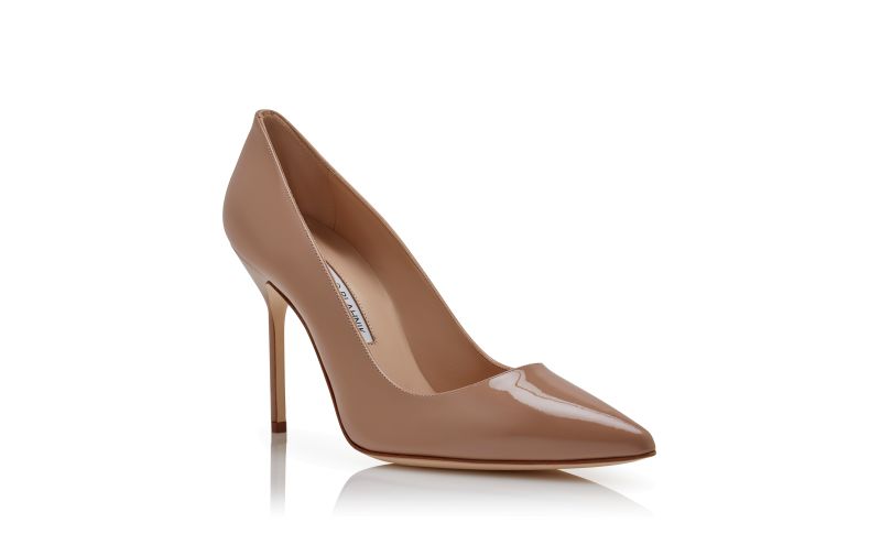 Bb patent, Dark Blush Patent Leather Pointed Toe Pumps - £650.00