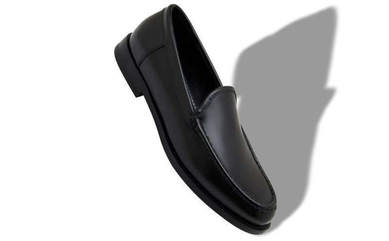 Dineguardo, Black Calf Leather Loafers - US$965.00 