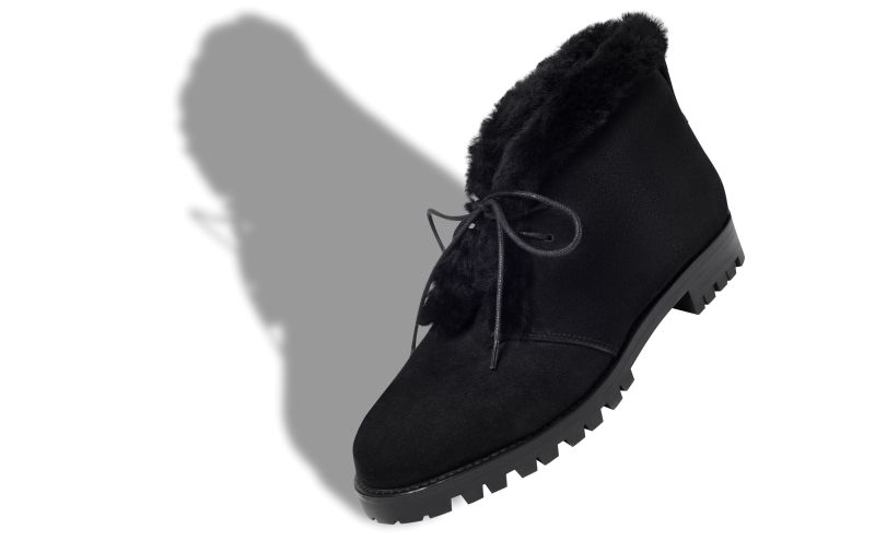 Mircus, Black Suede Ankle Boots - US$1,295.00