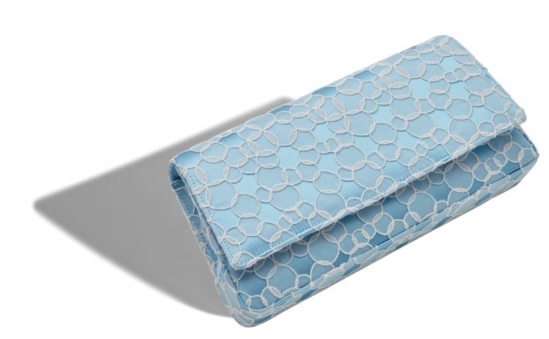 Gothisipla, Blue Satin Lace Embroidered Clutch - AU$3,245.00