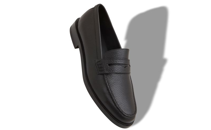 Perry, Black Calf Leather Penny Loafers - AU$1,575.00 