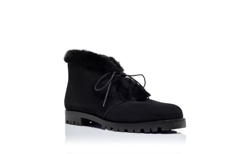 Mircus, Black Suede Ankle Boots - US$1,295.00