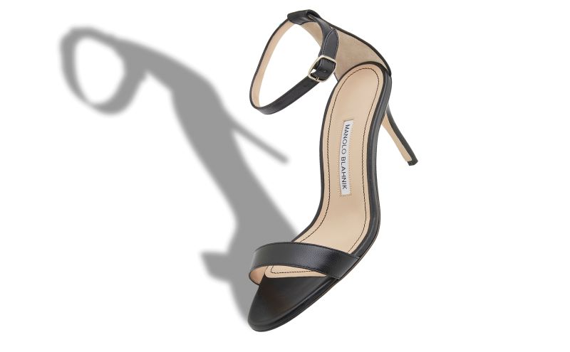 Chaos, Black Nappa Leather Ankle Strap Sandals
 - €695.00