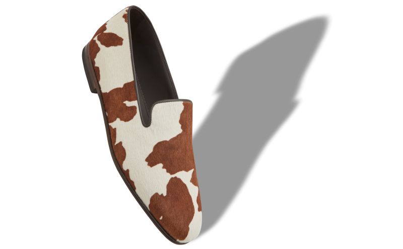 Mario, Cow Print Calf Hair Loafers  - AU$1,555.00 