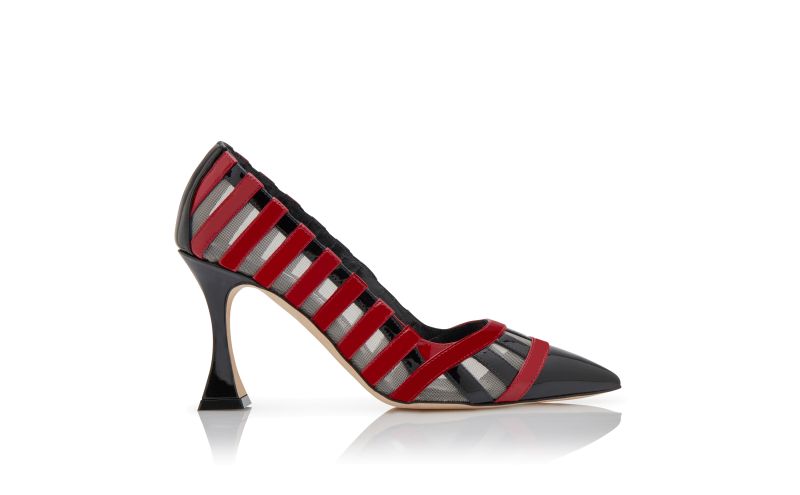 Side view of Filumena, Black and Red Patent Leather Pumps  - £1,125.00