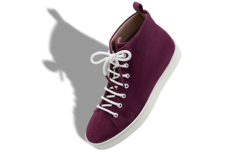 Semanadohi, Dark Purple Suede Lace-Up Sneakers - £288.00