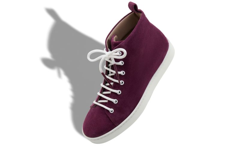 Semanadohi, Dark Purple Suede Lace-Up Sneakers - AU$1,145.00