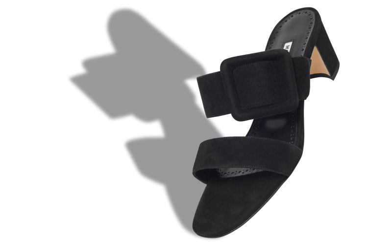 Titubanew, Black Suede Mules - US$925.00