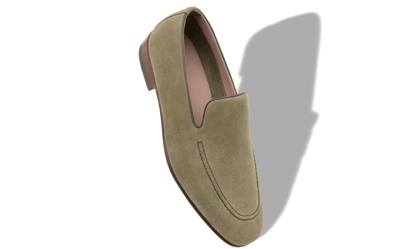 Truro, Khaki Suede Loafers  - US$895.00 