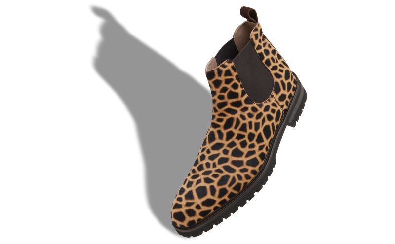 Brompton, Brown Calf Hair Animal Print Ankle Boots  - £463.00