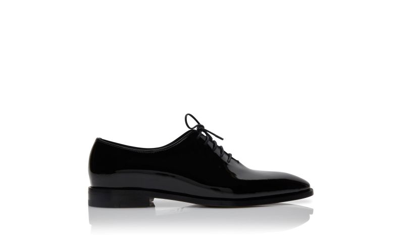 Side view of Snowdon, Black Calf Leather Lace-Up Shoes - €895.00