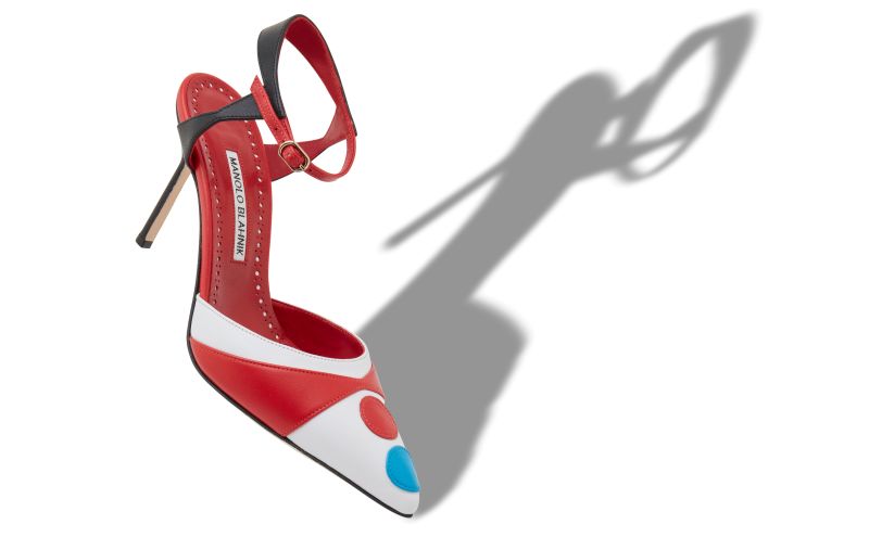 Arminda, White, Red and Black Nappa Leather Pumps - €423.00 