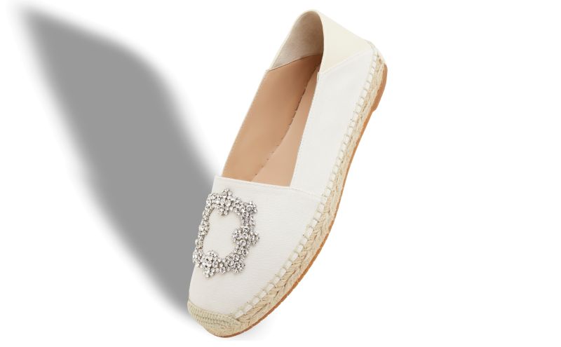 Hangrilla, Light Cream Cotton Espadrilles  - £825.00