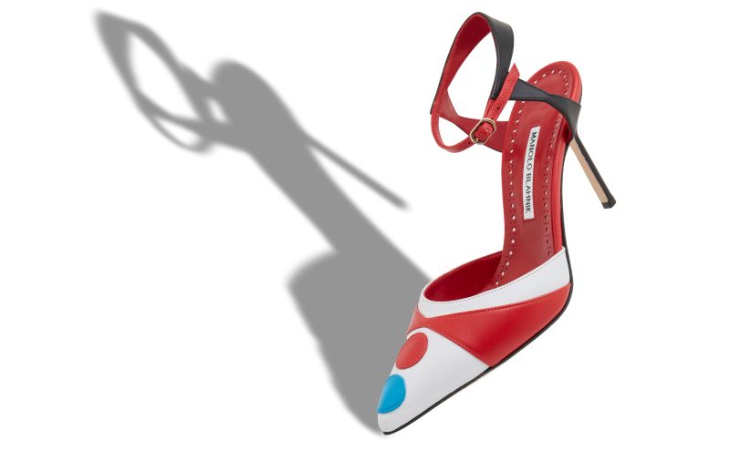 Arminda, White, Red and Black Nappa Leather Pumps - €423.00