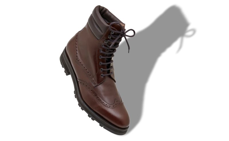 Sapele, Dark Brown Calf Leather Mid Calf Boots - £1,125.00 