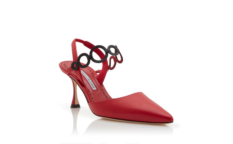 Sidi, Red Nappa Leather Slingback Pumps - €995.00