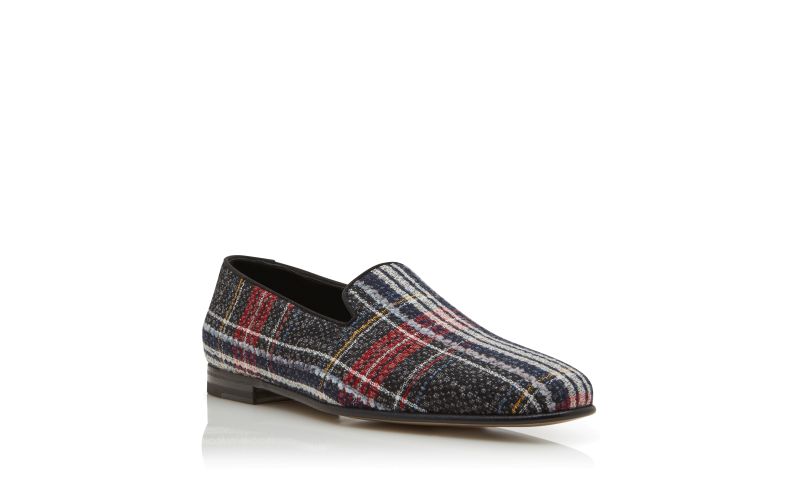 Mario, Grey Tartan Loafers - US$825.00