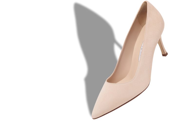 Bb 70, Light Beige Suede Pointed Toe Pumps - US$665.00