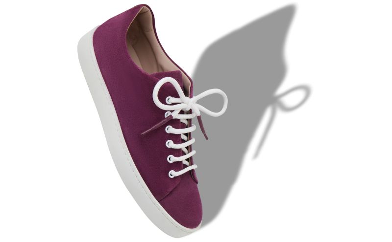 Semanado, Purple Suede Lace-Up Sneakers - US$695.00 