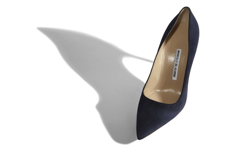 Bb 70, Navy Suede Pointed Toe Pumps - £595.00