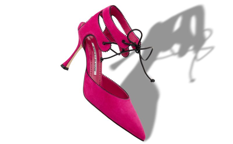 Osmana, Pink Suede Pinking Detail Pumps - CA$1,485.00 