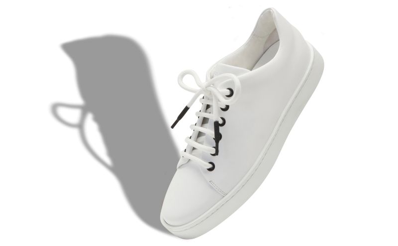 Semanada, White Calf Leather Low Cut Sneakers - CA$895.00