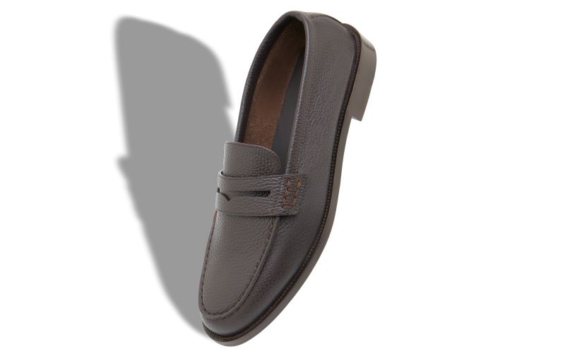 Perry, Dark Brown Calf Leather Penny Loafers - €825.00