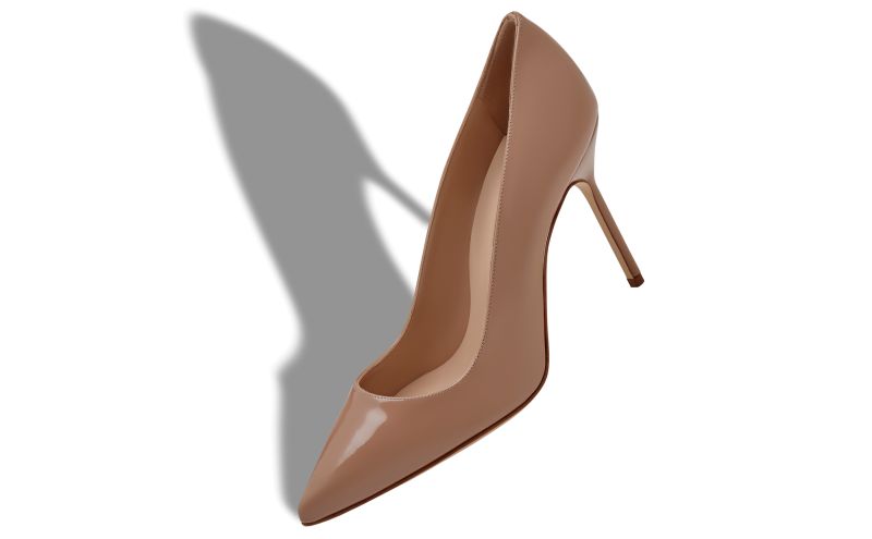 Bb patent, Dark Blush Patent Leather Pointed Toe Pumps - AU$1,305.00